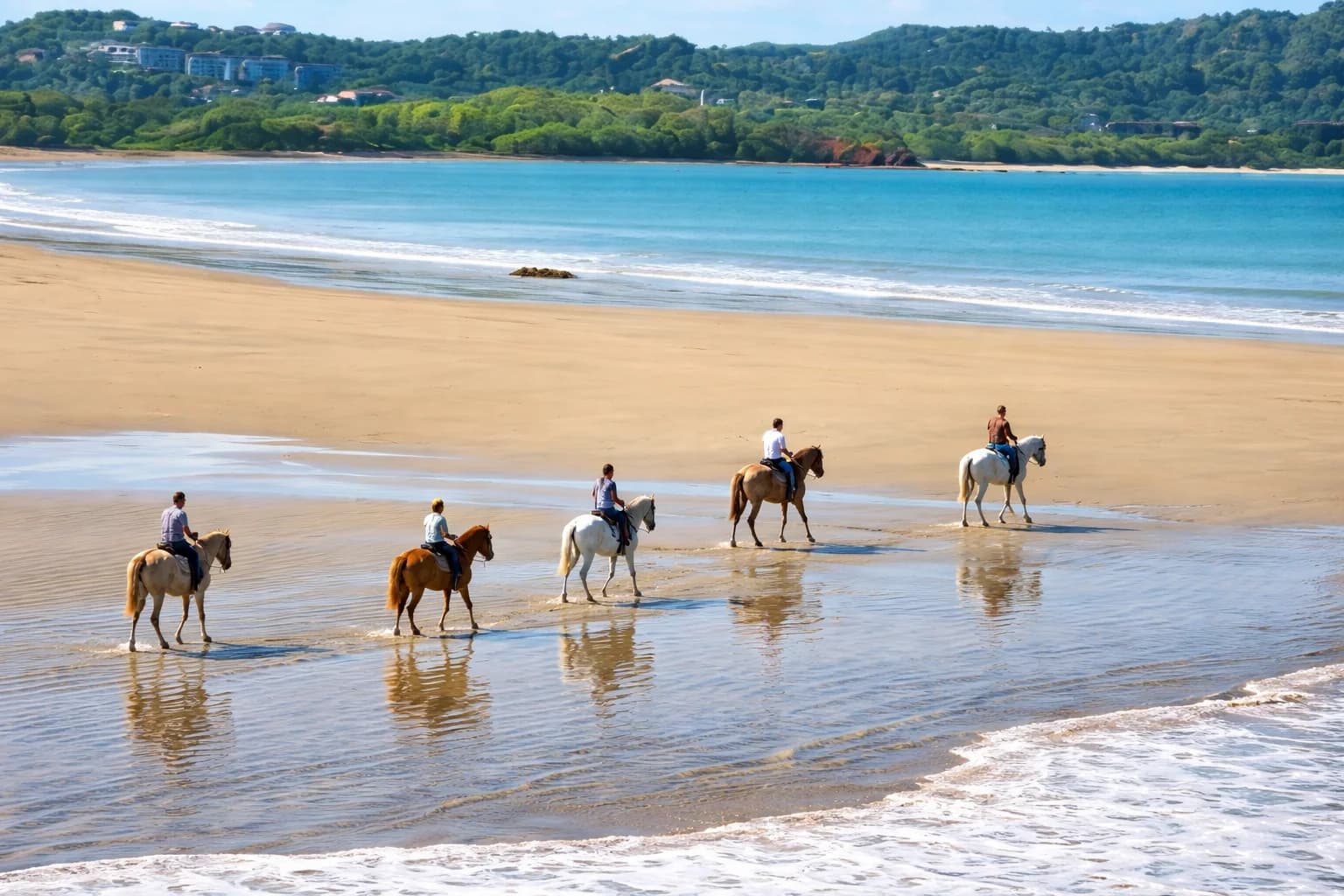 Horseback riding on Playa Brasilito beach Guanacaste Costa Rica lifestyle