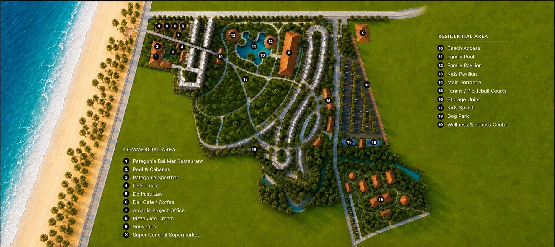 Masterplan of Arcadia at Brasilito Beach community