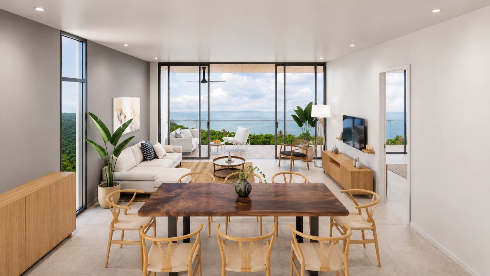 3 Bedroom Model interior at Arcadia Brasilito Beach