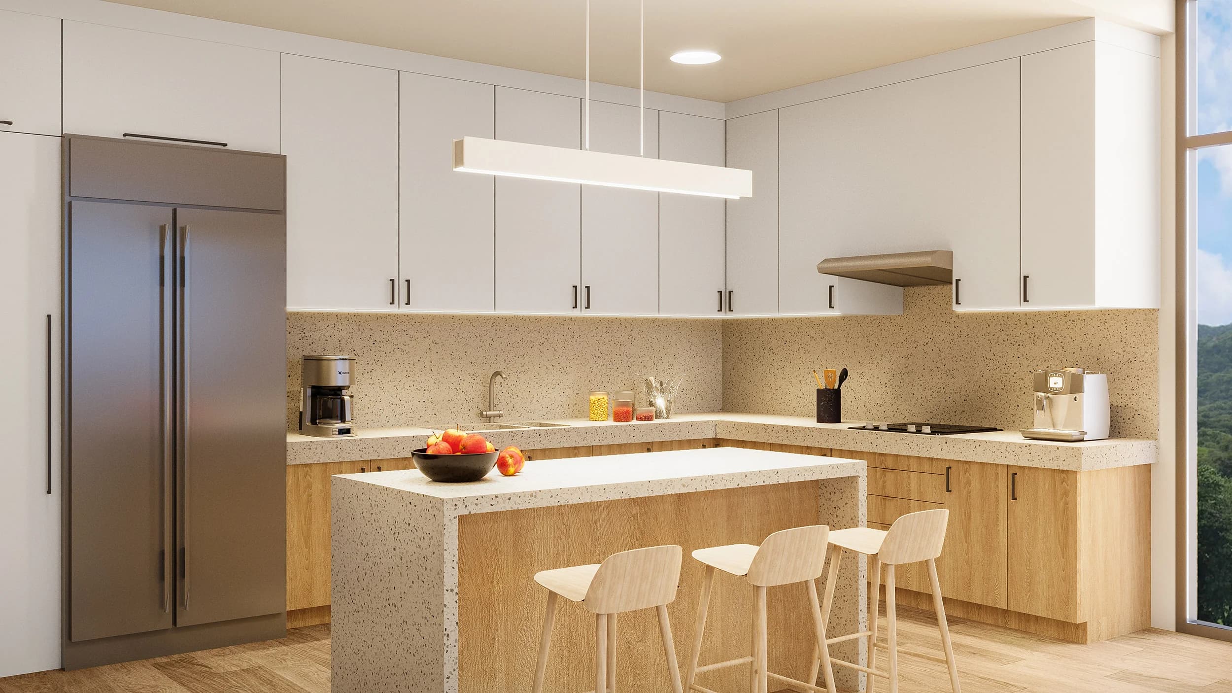 1.5-bedroom flex condo kitchen at Arcadia Brasilito