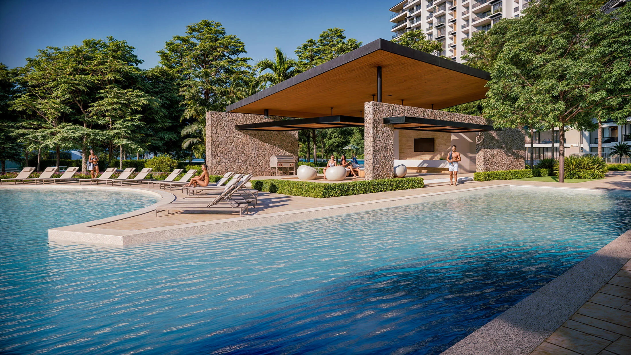 Resort-style pool at Arcadia Brasilito Beach