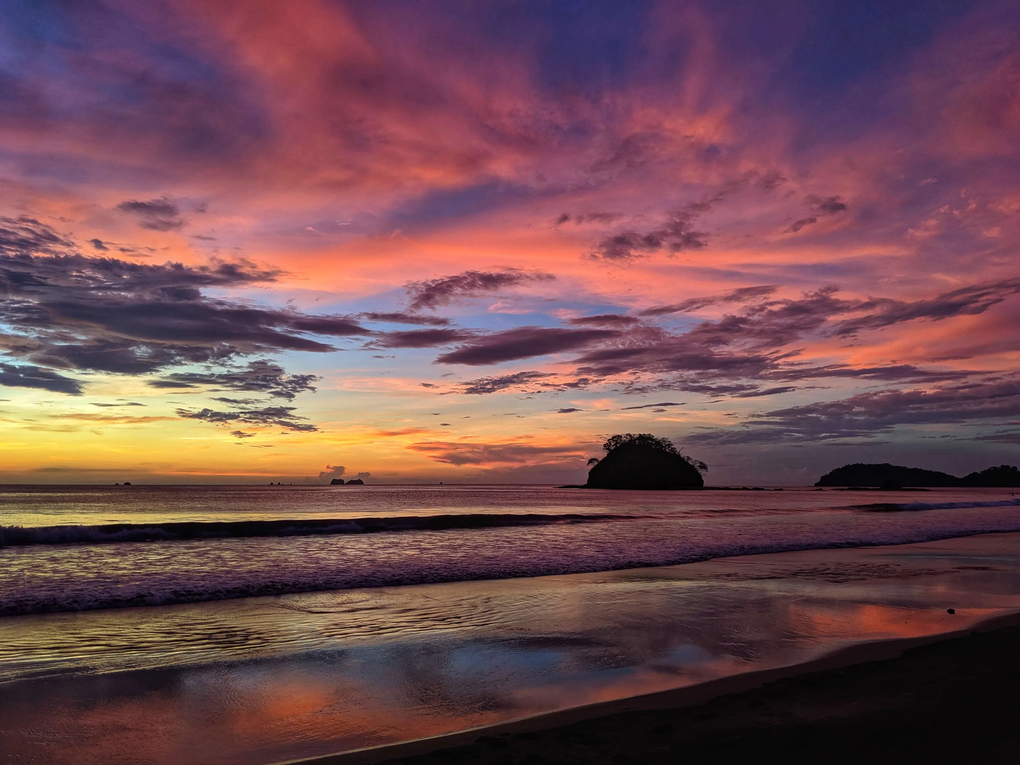 Sunset in Brasilito Costa Rica Guanacaste community living